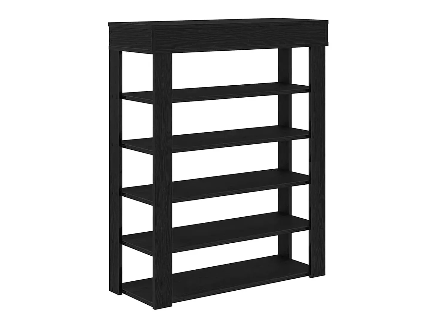 Zapatero negro 80x30x98 cm madera de ingeniería