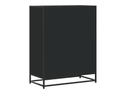 Zapatero negro 75x38x97,5 cm madera contrachapada metal