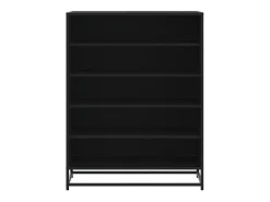 Zapatero negro 75x38x97,5 cm madera contrachapada metal