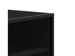Zapatero negro 75x38x97,5 cm madera contrachapada metal