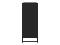 Zapatero negro 75x38x97,5 cm madera contrachapada metal