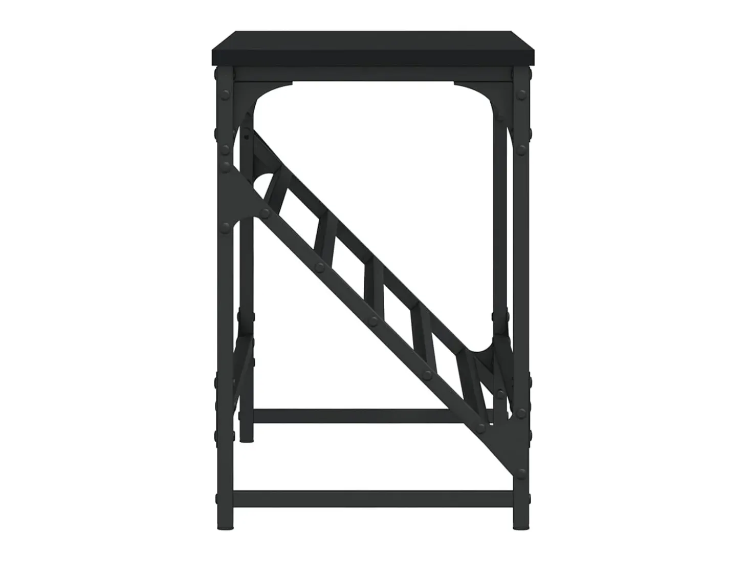 Zapatero negro 90x30x45 cm madera de ingeniería