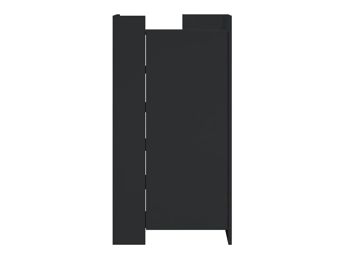 Zapatero negro 52x37,5x100 cm madera contrachapada