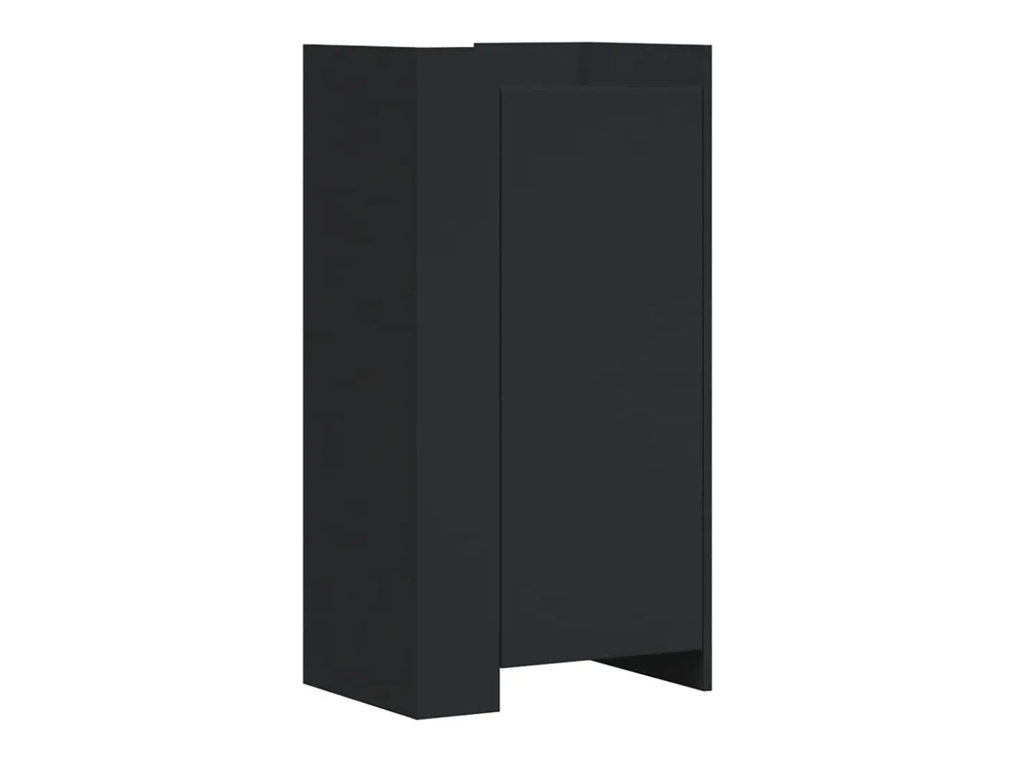 Zapatero negro 52x37,5x100 cm madera contrachapada