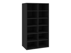 Zapatero negro 54x34x100,5 cm Madera de ingeniería