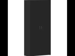 Zapatero negro 80x35,5x180 cm Madera contrachapada