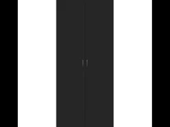 Zapatero negro 80x35,5x180 cm Madera contrachapada
