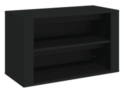 Zapatero negro 75x35x45 cm Madera de ingeniería