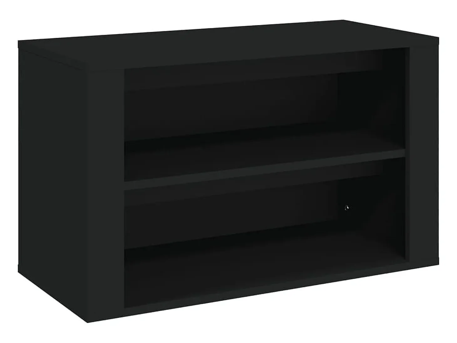 Zapatero negro 75x35x45 cm Madera de ingeniería