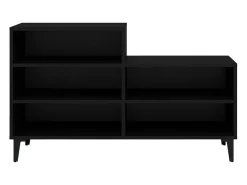 Zapatero negro 102x36x60 cm Madera contrachapada