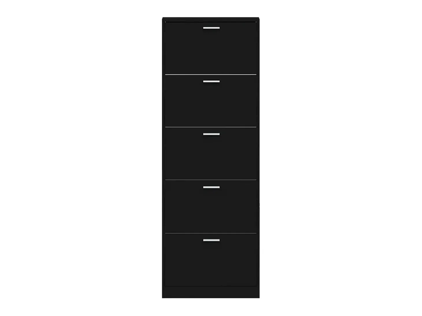 Zapatero negro 59x17x169 cm Madera contrachapada