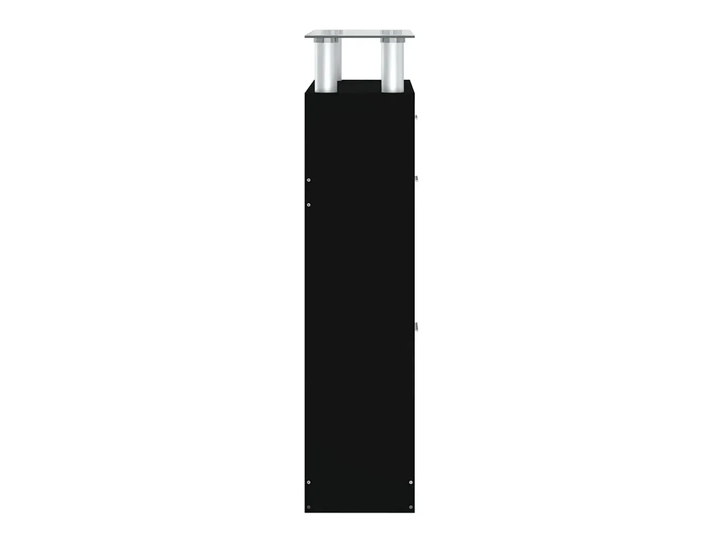 Zapatero negro 63x24x104 cm Madera contrachapada