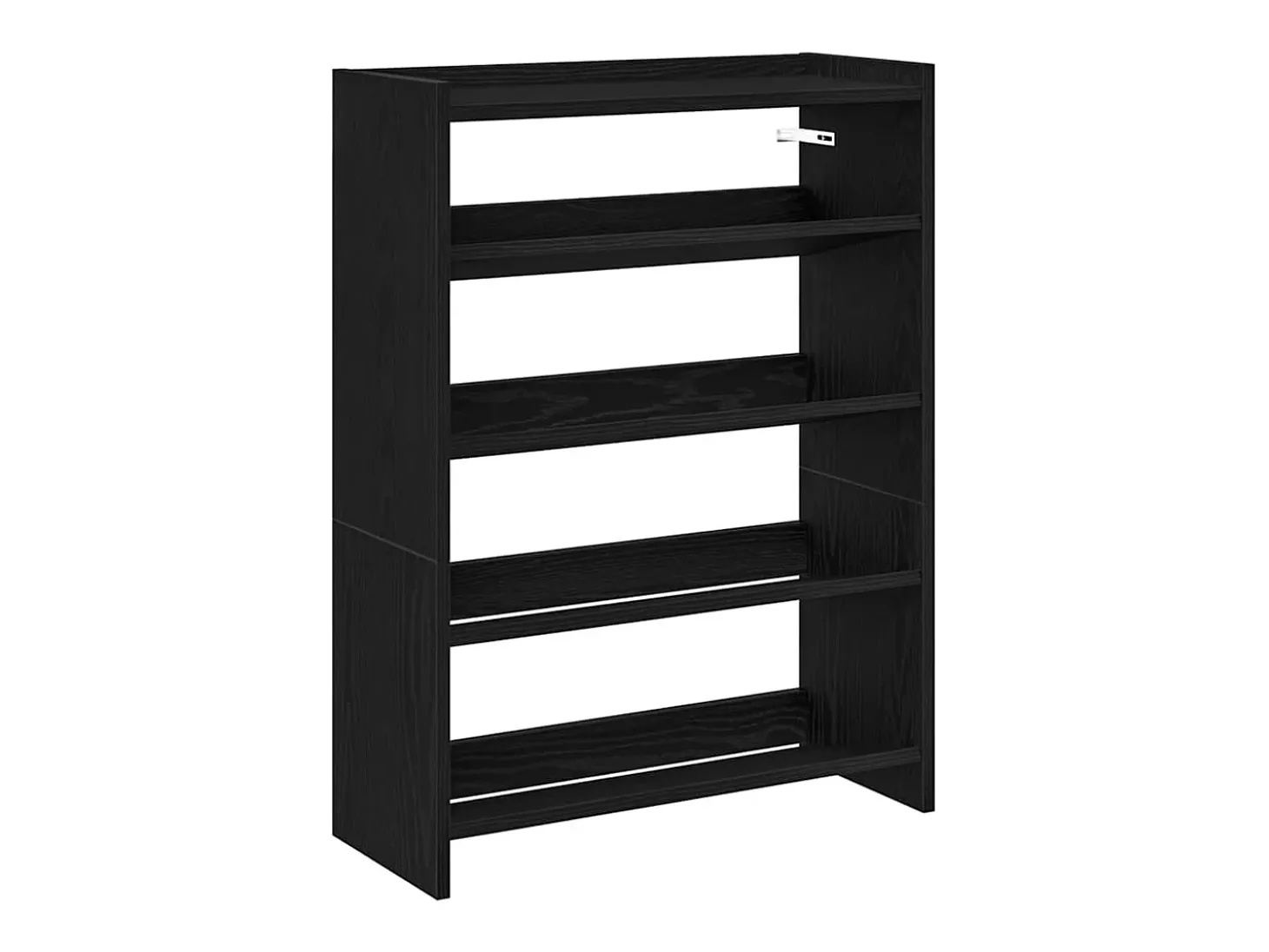Zapatero negro 60x25x81 cm madera contrachapada
