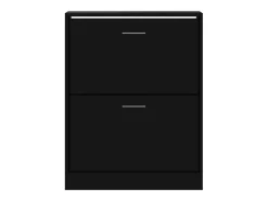 Zapatero negro 63x24x81 cm Madera contrachapada