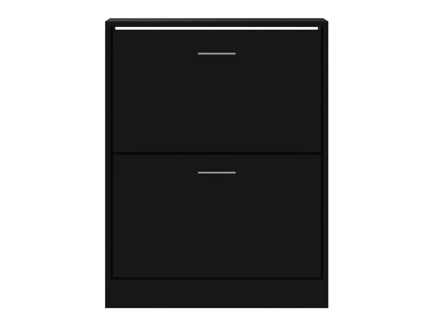 Zapatero negro 63x24x81 cm Madera contrachapada