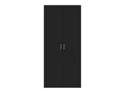 Zapatero negro 80x39x180 cm Madera contrachapada