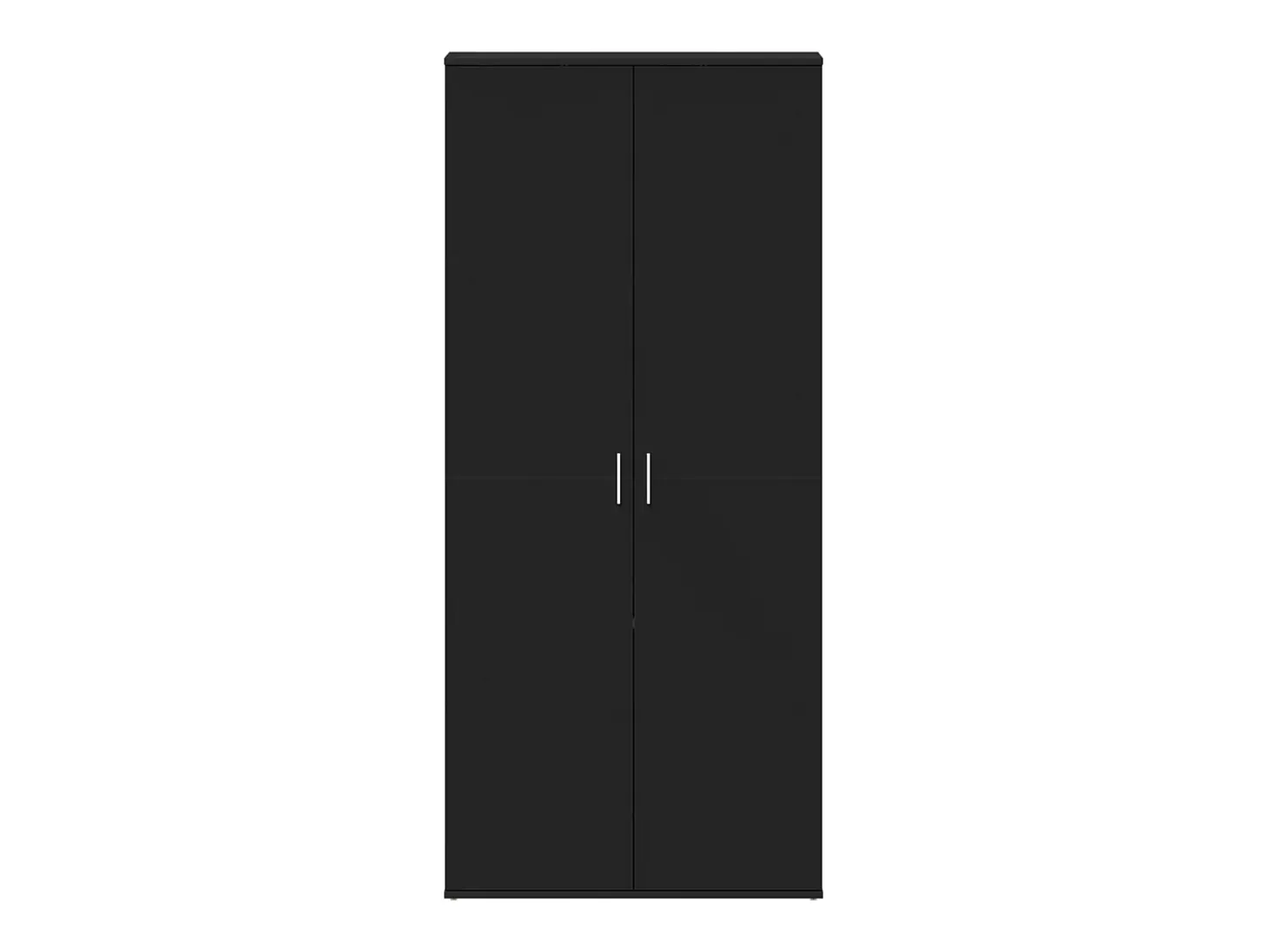 Zapatero negro 80x39x180 cm Madera contrachapada