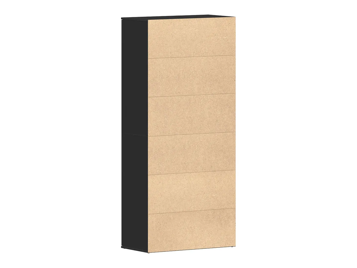 Zapatero negro 80x39x180 cm Madera contrachapada