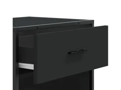 Zapatero negro 48x38x97,5 cm madera de ingeniería