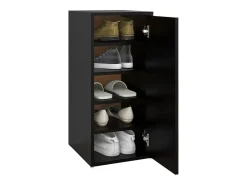 Zapatero negro 32x35x70 cm Madera contrachapada