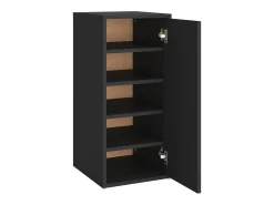 Zapatero negro 32x35x70 cm Madera contrachapada