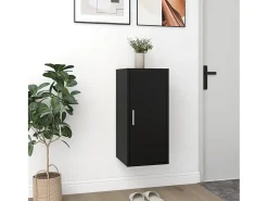Zapatero negro 32x35x70 cm Madera contrachapada