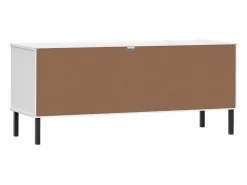 Zapatero patas metal Blanco 106x35x45cm Madera OSLO