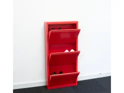 Zapatero Pisa de 6 puertas en metal rojo. Se entrega montado.