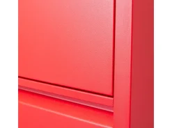 Zapatero Pisa de 6 puertas en metal rojo. Se entrega montado.