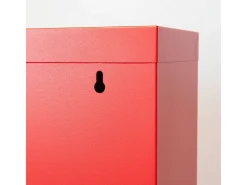 Zapatero Pisa de 6 puertas en metal rojo. Se entrega montado.