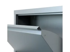 Zapatero Pisa de 4 puertas en gris metalizado. Se entrega montado.