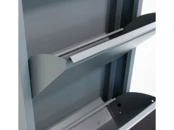 Zapatero Pisa de 4 puertas en gris metalizado. Se entrega montado.
