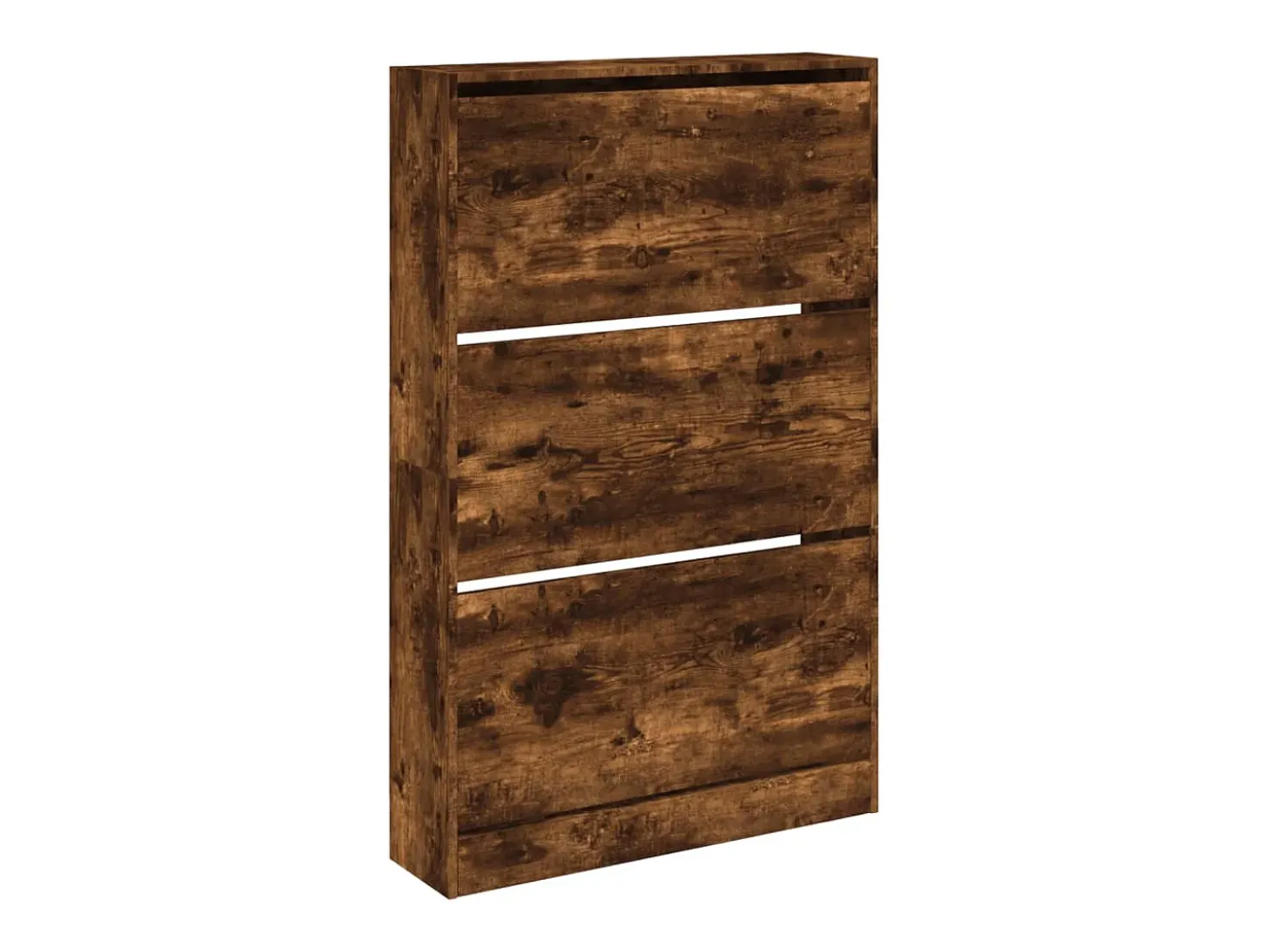 Zapatero roble ahumado 80x21x125,5 cm madera de ingeniería
