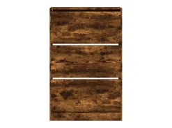 Zapatero roble ahumado 80x21x125,5 cm madera de ingeniería