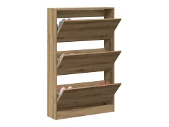 Zapatero Roble artesano 80x21x125,5 cm Madera de ingeniería