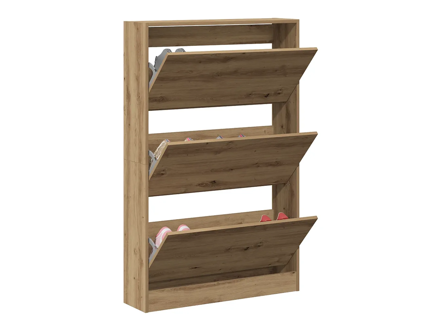 Zapatero Roble artesano 80x21x125,5 cm Madera de ingeniería