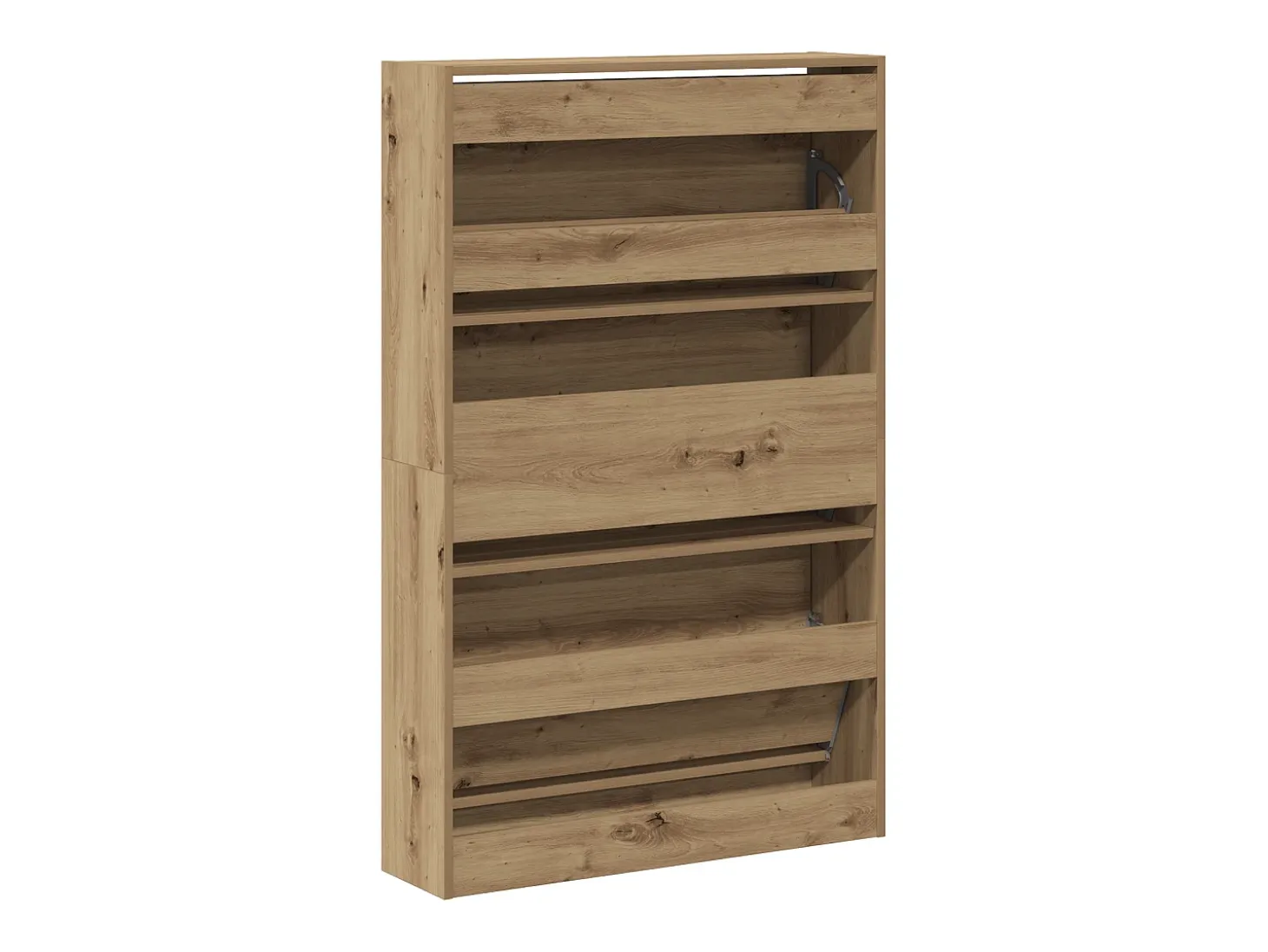 Zapatero Roble artesano 80x21x125,5 cm Madera de ingeniería