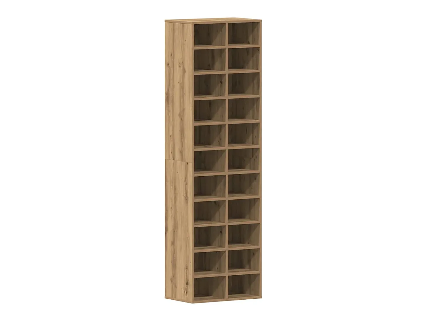 Zapatero roble craft 54x34x183cm madera de ingeniería