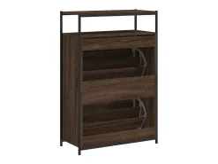 Zapatero roble marrón 75x34x112 cm madera de ingeniería