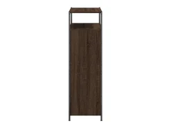 Zapatero roble marrón 75x34x112 cm madera de ingeniería