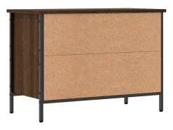 Zapatero roble marrón 69x35x50 cm madera de ingeniería