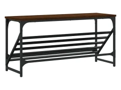 Zapatero roble marrón 90x30x45 cm madera de ingeniería