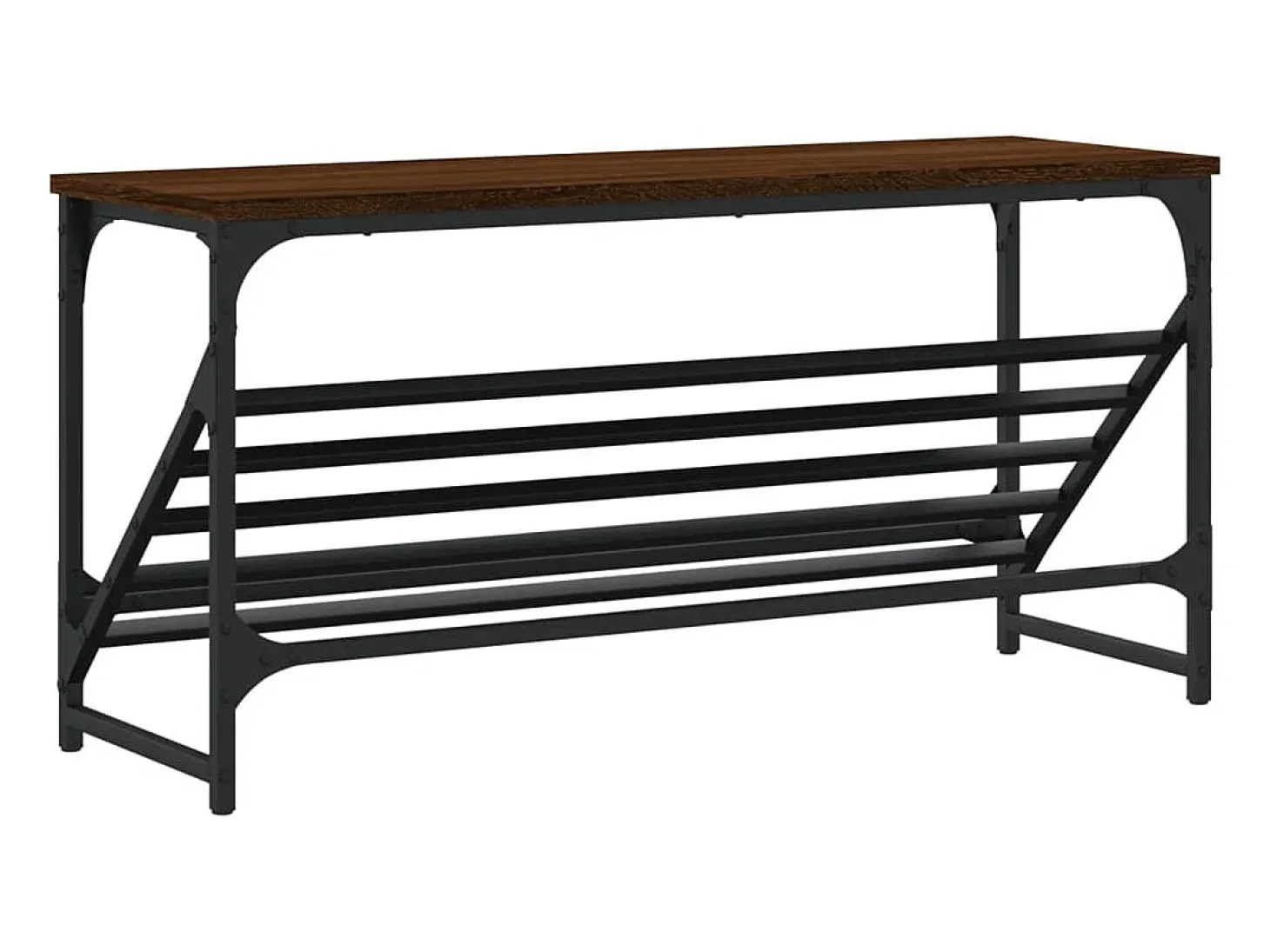 Zapatero roble marrón 90x30x45 cm madera de ingeniería