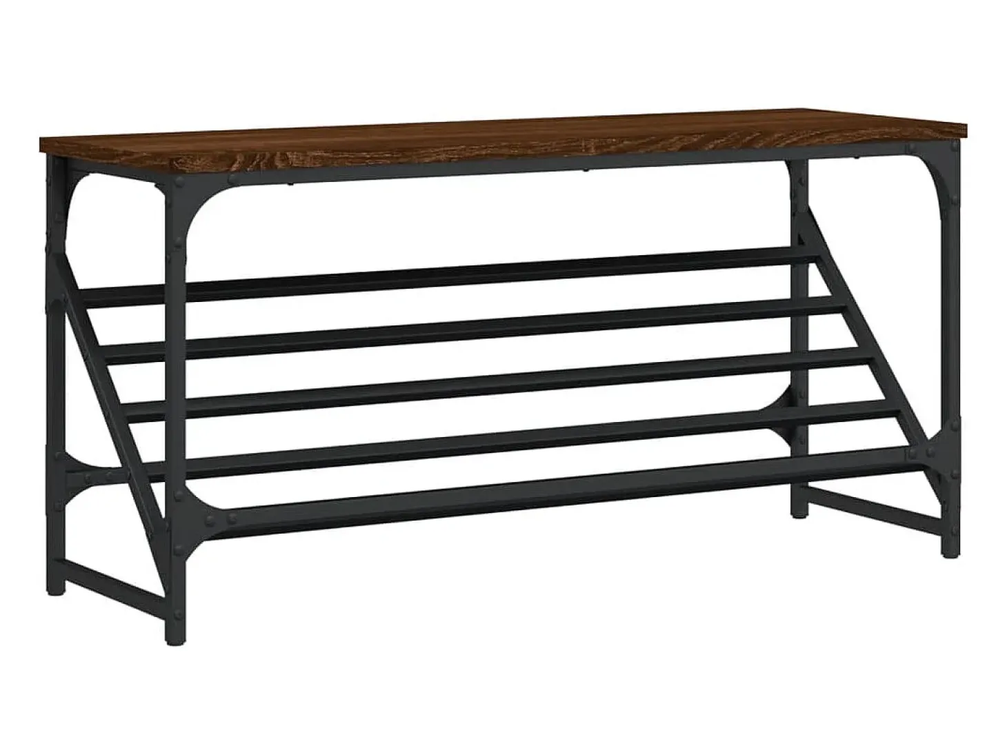 Zapatero roble marrón 90x30x45 cm madera de ingeniería