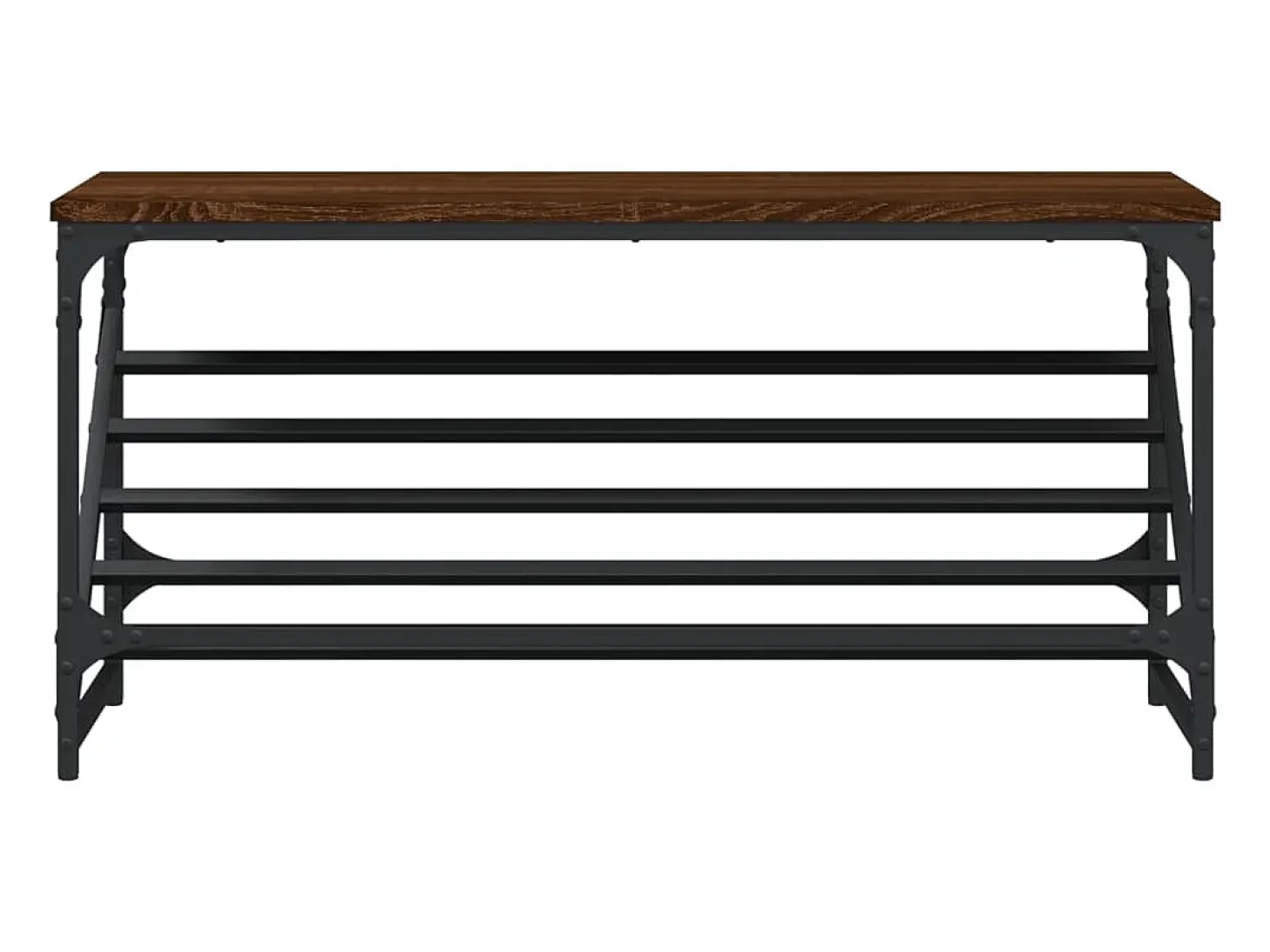 Zapatero roble marrón 90x30x45 cm madera de ingeniería