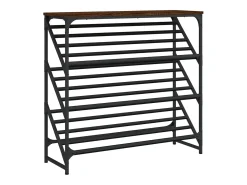 Zapatero roble marrón 90x30x85 cm madera de ingeniería