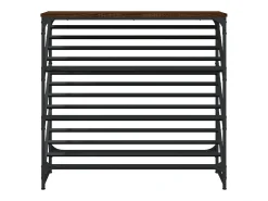 Zapatero roble marrón 90x30x85 cm madera de ingeniería