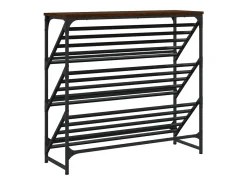 Zapatero roble marrón 90x30x85 cm madera de ingeniería