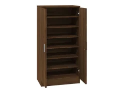 Zapatero Roble marrón 55x35x108cm Madera de ingeniería