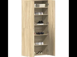 Zapatero roble Sonoma 80x35,5x180 cm Madera de ingeniería